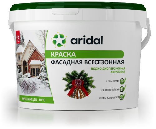 Краска фасадная всесезонная ARIDAL f3